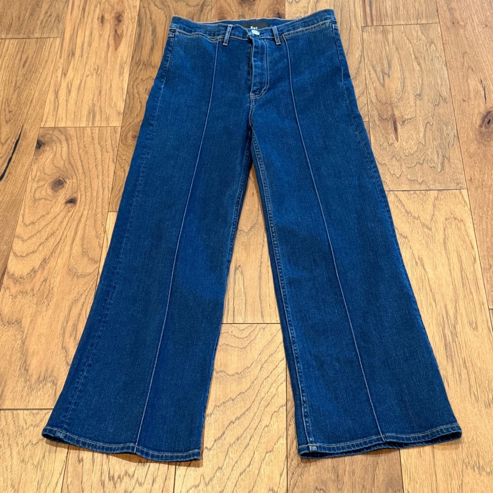 3x1 NYC Clio High Rise Wide Leg Front Seam Jeans Blue 29 fantastic‎ condition